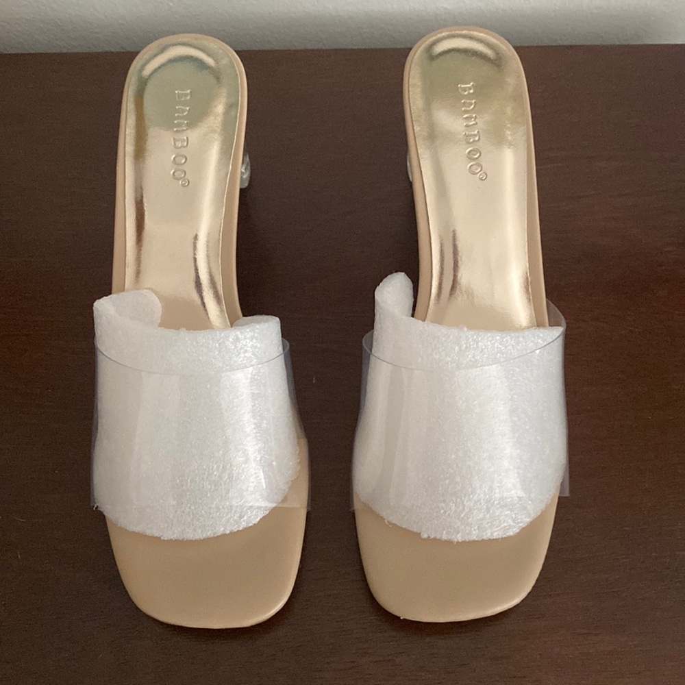 NEW Bamboo Clear Heel